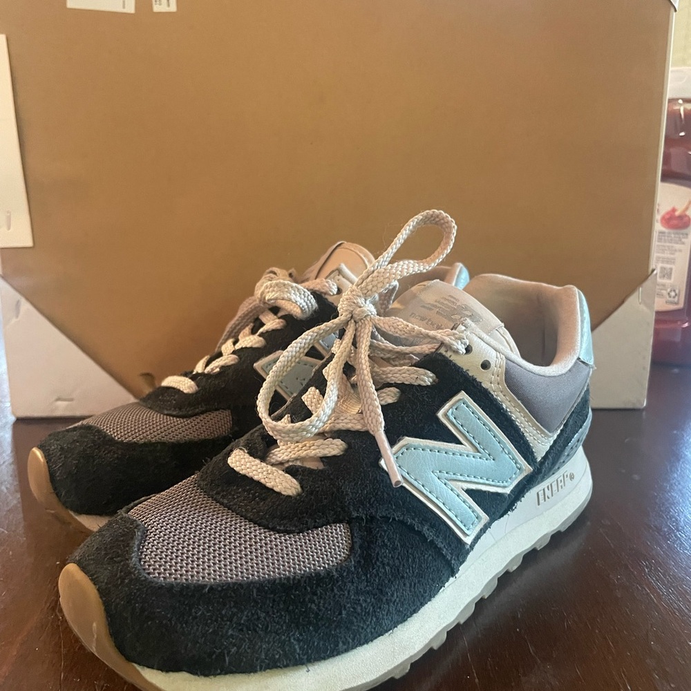 New Balance Kids Sneakers - Black, Gray, Light Blue